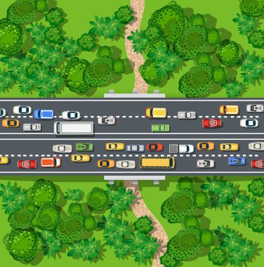 Üstten Görünüm şehir haritası