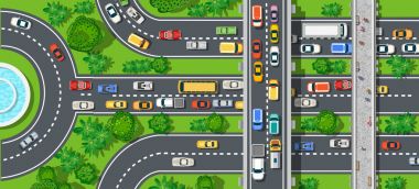 Üstten Görünüm şehir haritası