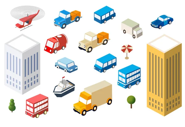 Set voitures automobiles — Image vectorielle