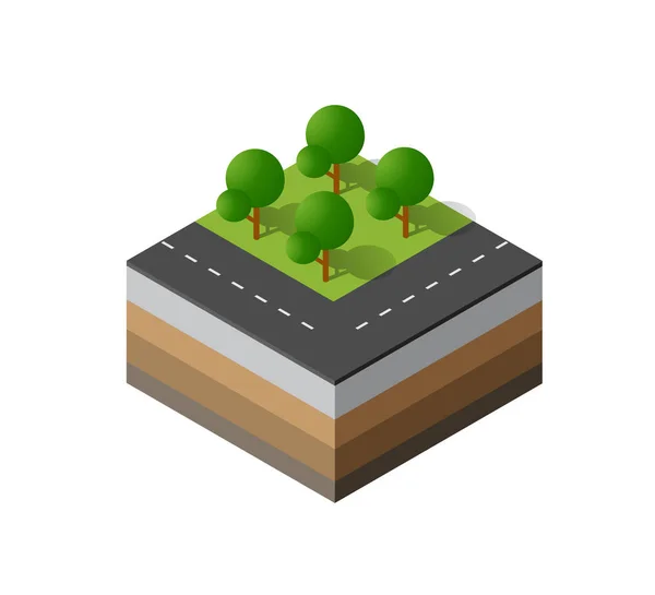 3D ikony ekologické přírodní — Stockový vektor