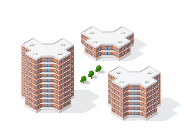 Arquitetura da construção urbana —  Vetores de Stock