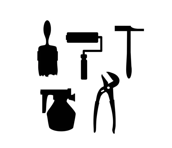 Outil de construction de silhouette — Image vectorielle