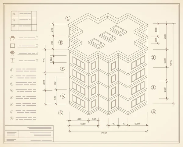 Plan isométrico del plan — Archivo Imágenes Vectoriales