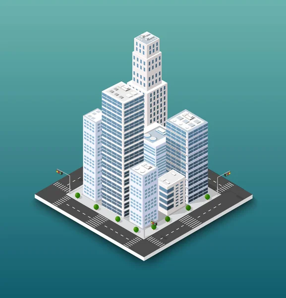 Éléments urbains architecture — Image vectorielle