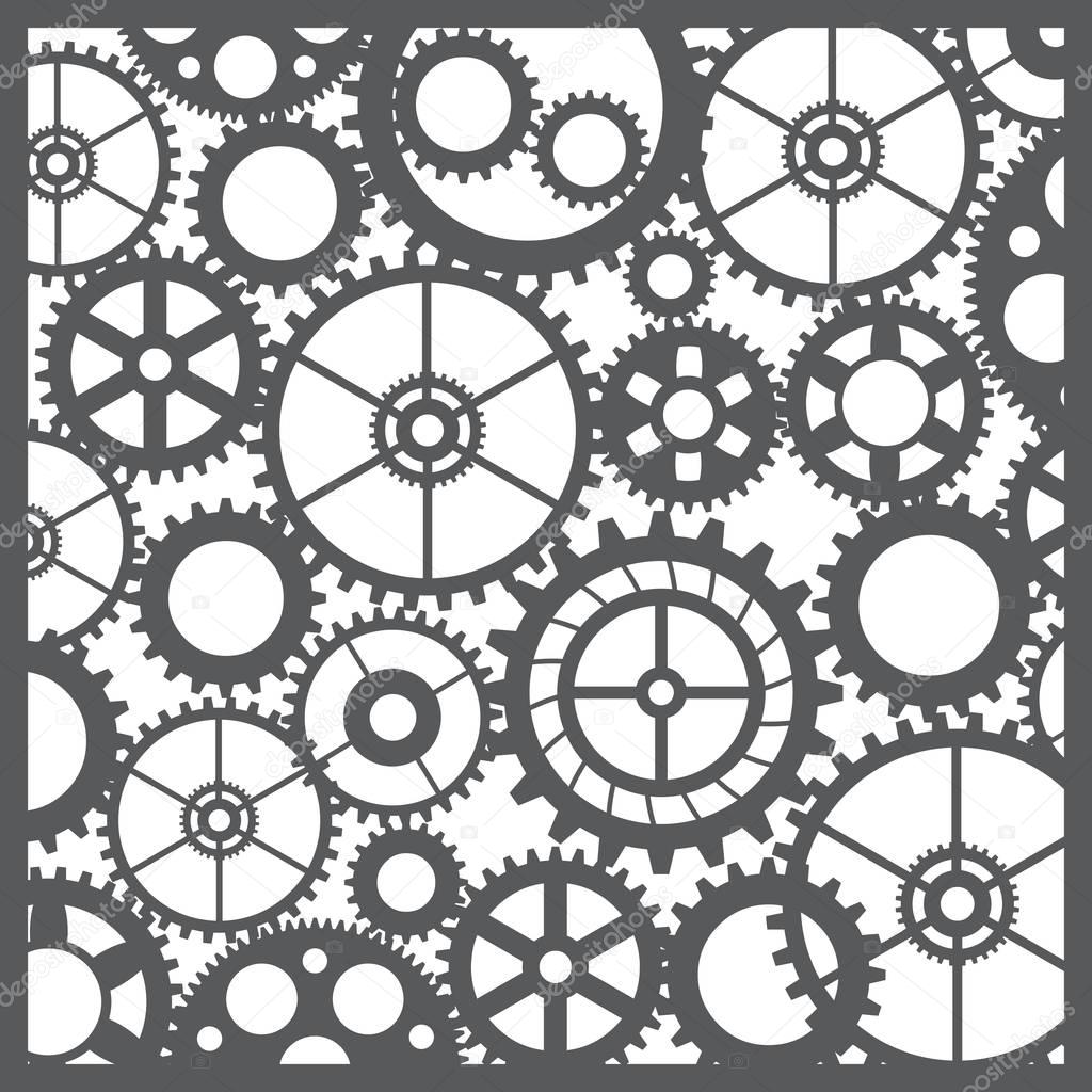 Pattern silhouette cut gears