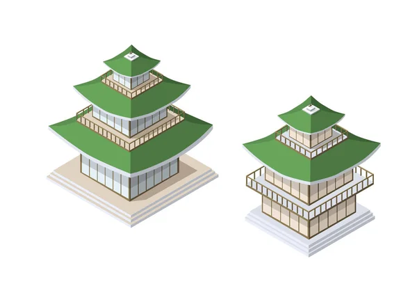 Edificio pagoda chino — Archivo Imágenes Vectoriales