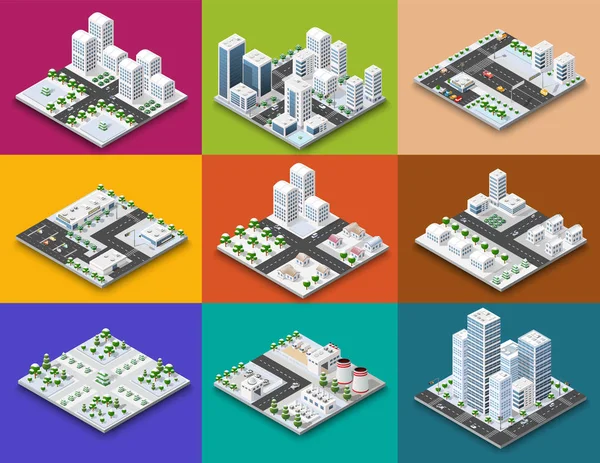 Creador de módulo de ciudad — Archivo Imágenes Vectoriales