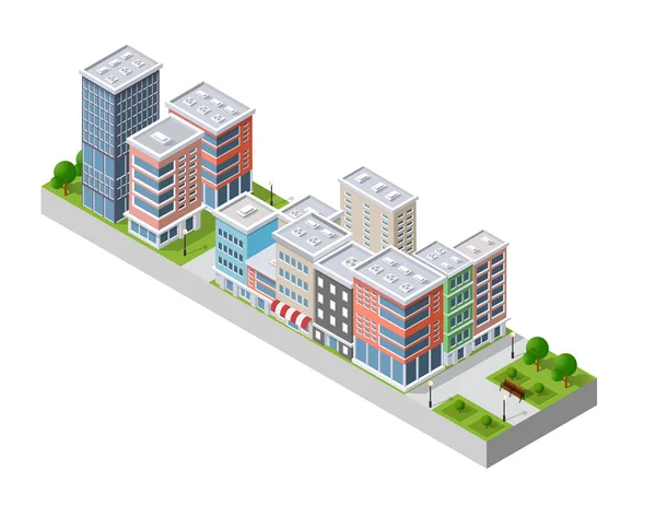 Ilustración de una ciudad moderna — Archivo Imágenes Vectoriales