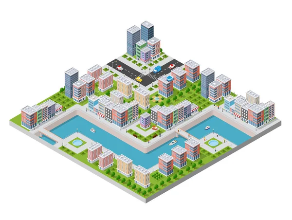 Waterfront bir nehir ile