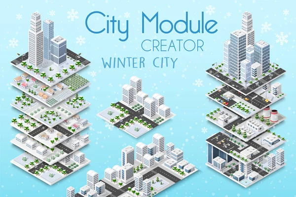 City module creator — Stock Vector