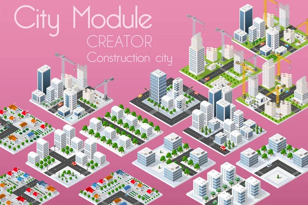 City module creator — Wektor stockowy