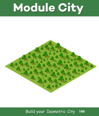 Doğal peyzaj izometrik