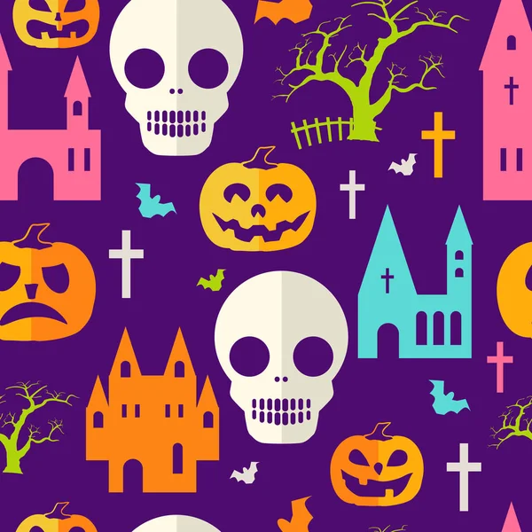 Patrón de Halloween de calabaza — Archivo Imágenes Vectoriales