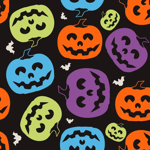 Pumpkin Halloween pattern — Stock Vector