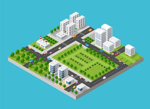 Şehir izometrik ayarla