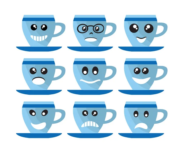 Tea cup emoticons Stock Vector Image by ©padrinan 318347960