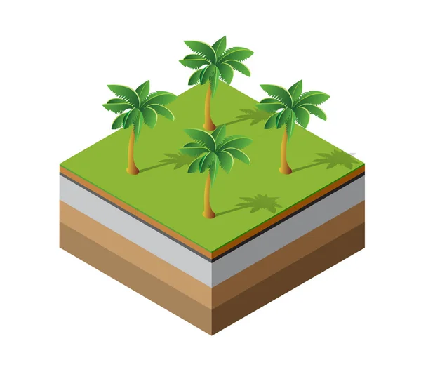 Palmeras naturales — Vector de stock