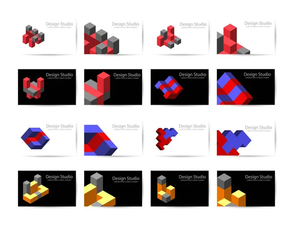 Abstracte isometrische logo — Stockvector