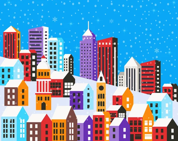 Paisaje de invierno de Navidad — Vector de stock