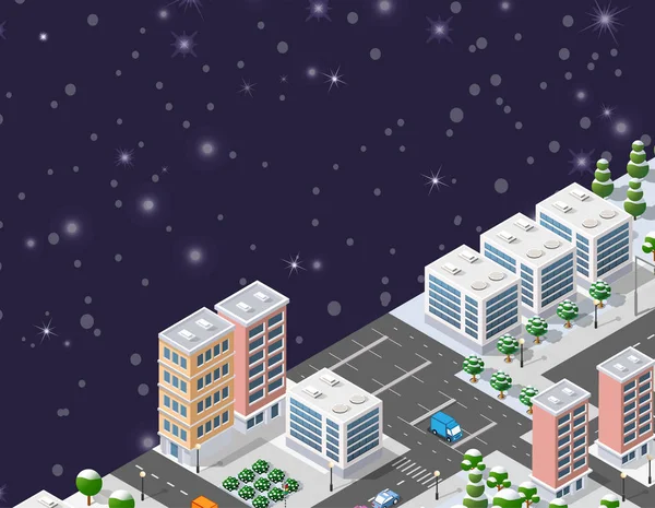 Hiver Noël urbain — Image vectorielle
