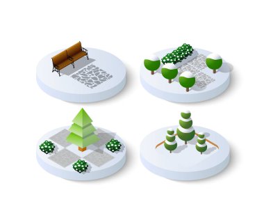 Kış karlı Noel simgesi