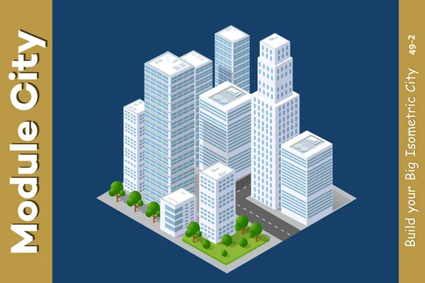 Ensemble de zones urbaines de modules — Image vectorielle