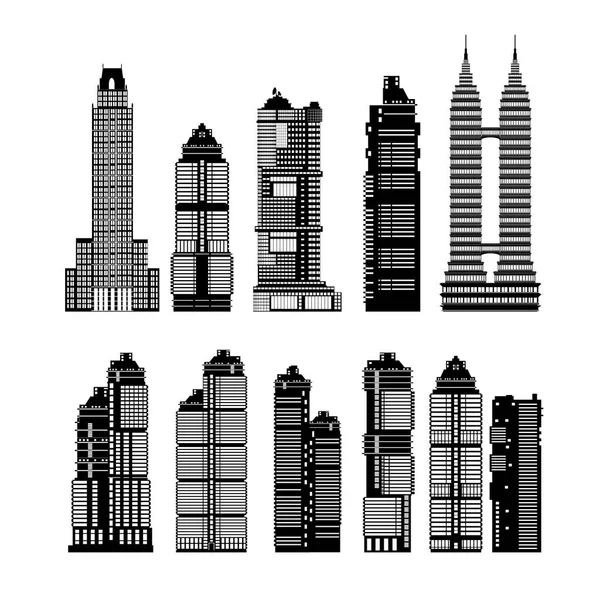Gratte-ciel de ville moderne — Image vectorielle