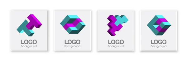 Abstracte vormen logo set van business concept — Stockvector