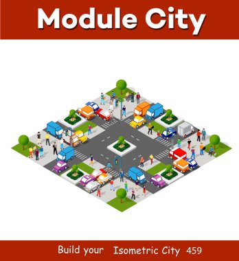 Isometric insanlar yaşam tarzı iletişimi