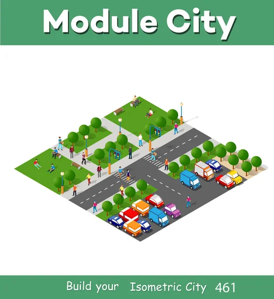 Isometric insanlar yaşam tarzı iletişimi — Stok Vektör