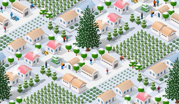 Kış Noel ağacı kusursuz arka plan — Stok Vektör