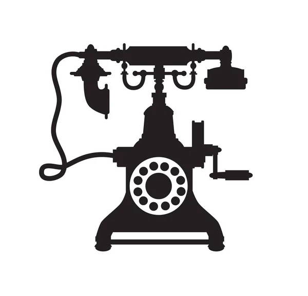 Ретро-телефон старинная техника — стоковый вектор