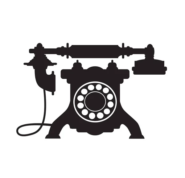 Retro telefone vintage técnica antiga — Vetor de Stock