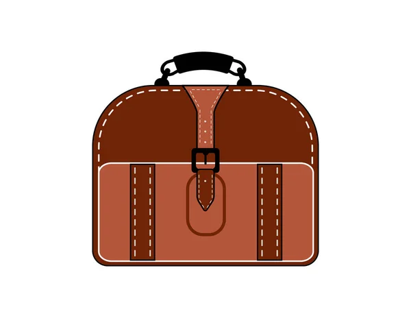 Old vintage luggage bag suitcase travel — Stock Vector