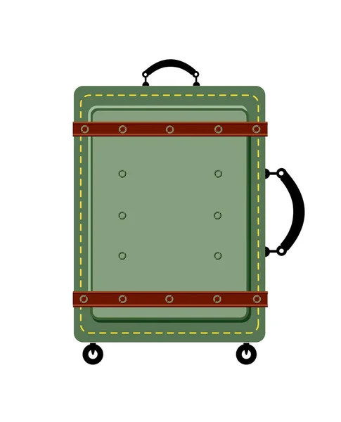 Vieux sac à bagages vintage voyage valise — Image vectorielle