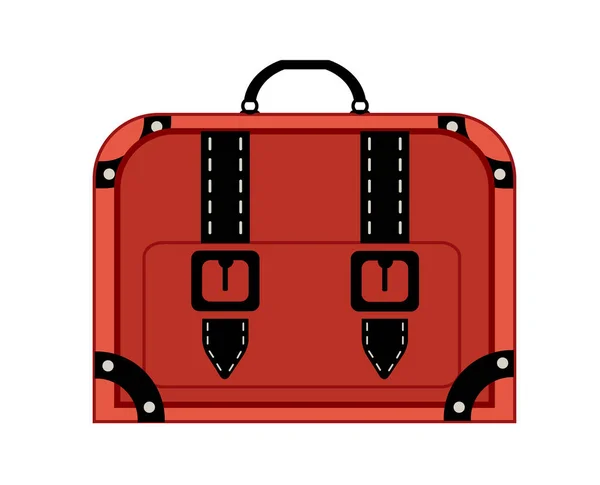 Vieja maleta de equipaje vintage viaje — Vector de stock