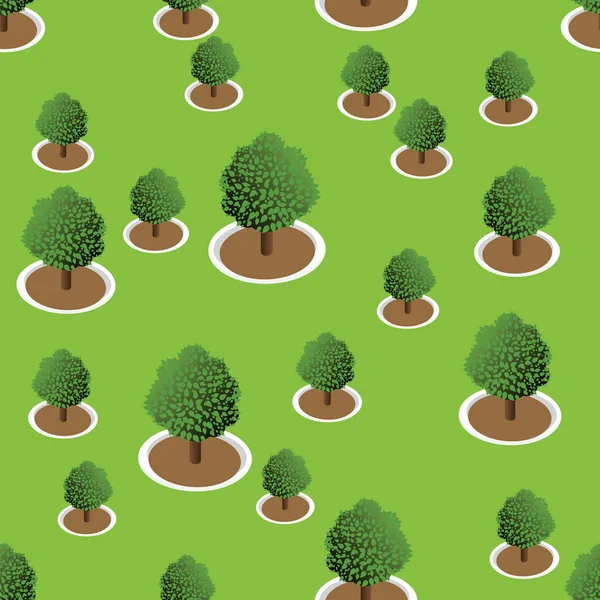 Modello di alberi forestali 3D — Vettoriale Stock