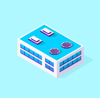 Isometric 3d modül bloğu bölge bölümü