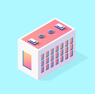 Isometric 3d modül bloğu bölge bölümü