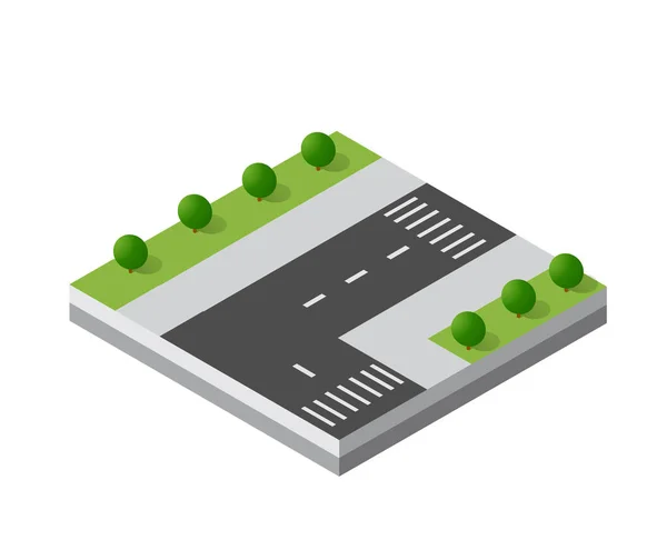 Módulo isométrico del bloque 3d de la parte del distrito — Archivo Imágenes Vectoriales