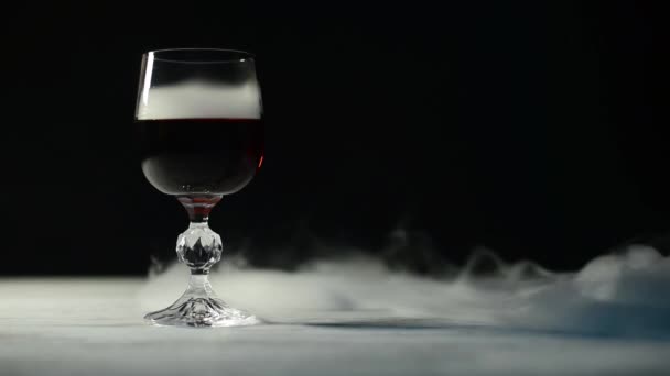 Smoky wine glass — Stock Video