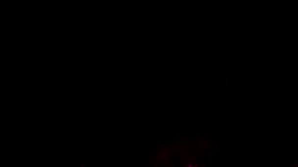 Purple smoke waves on dark background — Stock Video