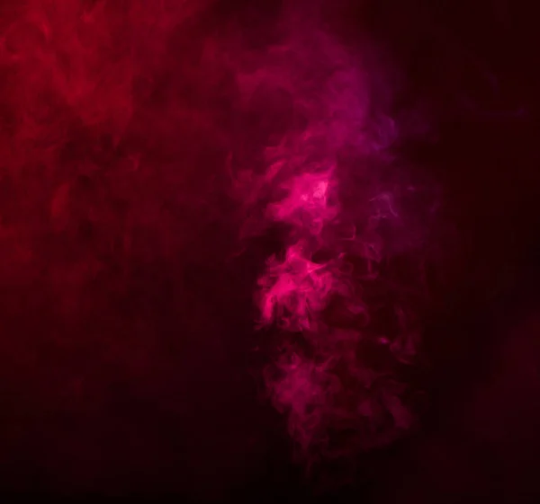 Colorful Red Smoke Isolated Black Background — Stock Photo, Image