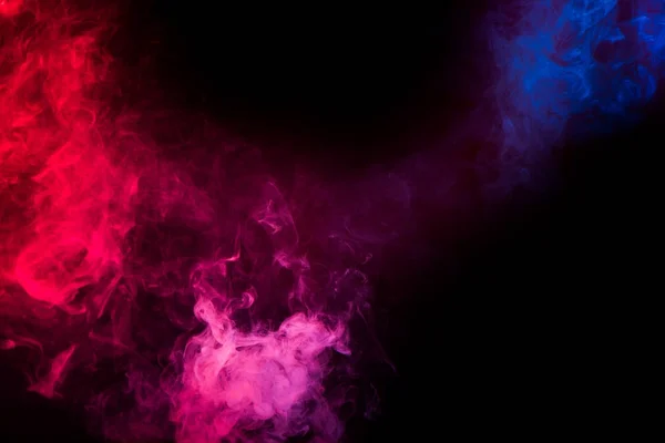 Colorful Smoke Isolated Black Background — Stock Photo, Image