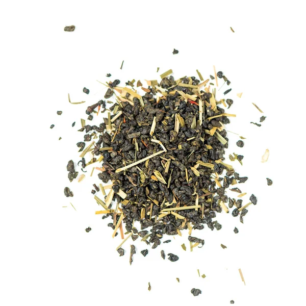 Pile Natural Green Powder Tea Mix Lemon Balm Peppermint — 스톡 사진