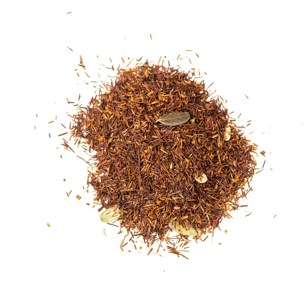 Mucchio Rosso Naturale Rooibos Contiene Foglie Mirtillo Rosso Ibisco Ciliegia — Foto Stock