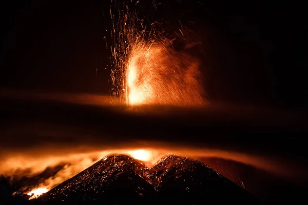 Vulcano Etna Eruzione — Foto Stock
