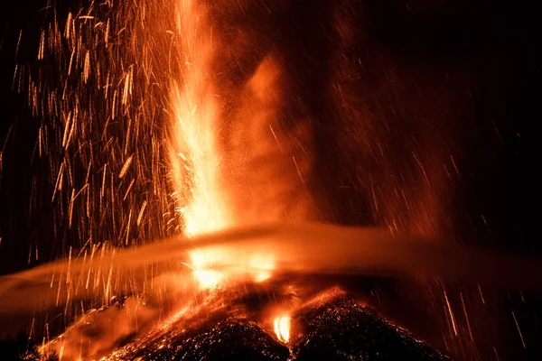 Volcano Etna Eruption — Stock Photo, Image