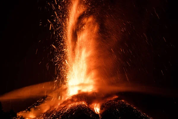 Wybuch wulkanu Etna — Zdjęcie stockowe