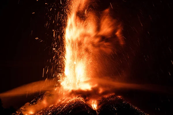 Erupção do vulcão Etna — Fotografia de Stock